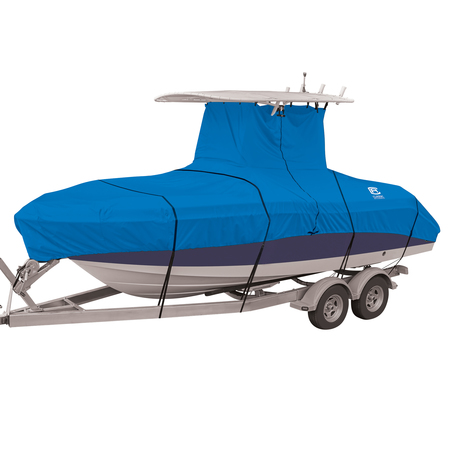 Classic Accessories Stellex Model F Center Console T-Top Boat Cover, Blue, 22 ft - 24 ft L 20-405-130501-RT