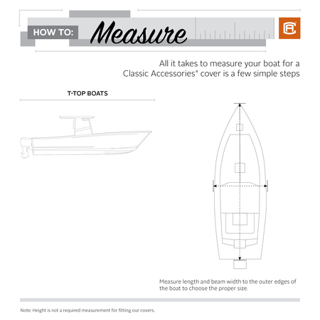 Classic Accessories Stellex Model F Center Console T-Top Boat Cover, Blue, 22 ft - 24 ft L 20-405-130501-RT