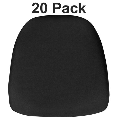 FLASH FURNITURE Hard Black Fabric Chiavari Chair Cushion, PK20 20-BH-BLACK-HARD-GG