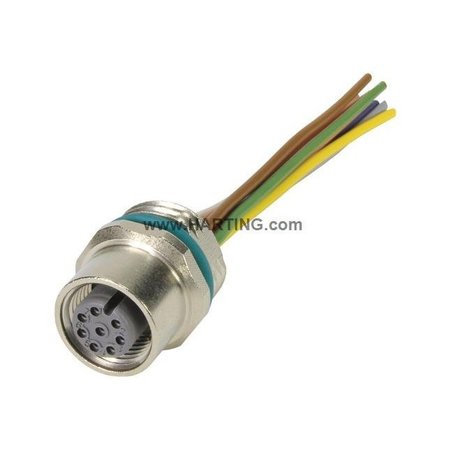 HARTING M12 Circular Connector, 8 Poles, 2 A 21033176805