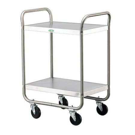LAKESIDE Tubular Frame Stainless Steel 2-Shelf Cart;500 lb Capacity, 15-1/2"x24" 210