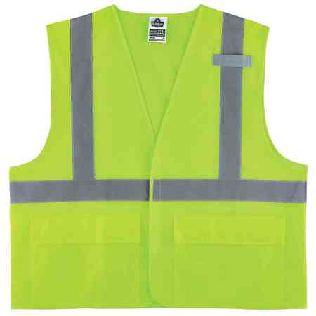 ERGODYNE Lime Type R Class 2 Standard Mesh Vest,  8220HL