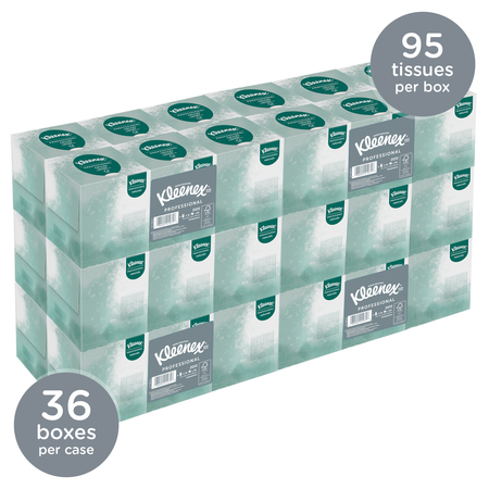 Kimberly-Clark Professional Kleenex Naturals 2 Ply Facial Tissue, 95 Sheets 21272