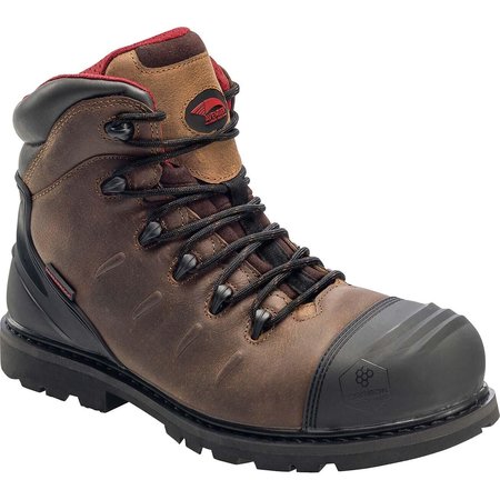AVENGER SAFETY FOOTWEAR Boot, 6", BRN, FG, Leather, CT, EH, WP, 12M, PR A7546