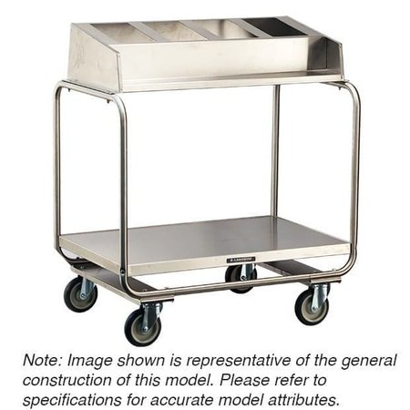 LAKESIDE Stainless Tray-N-Silver Cart;Holds (5)1/4 Size Pans, (130)16"x22" Trays 216