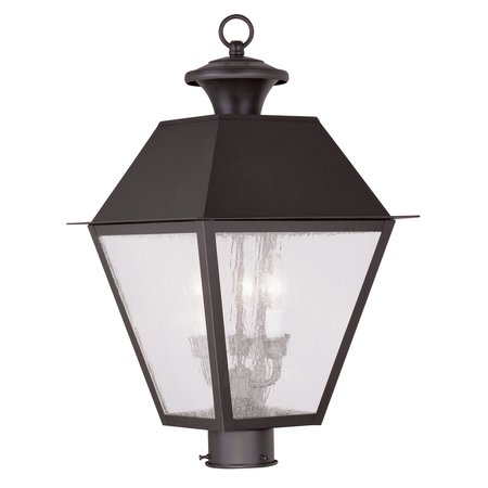 LIVEX LIGHTING Mansfield 3 Light Bronze Outdoor Post To 2169-07