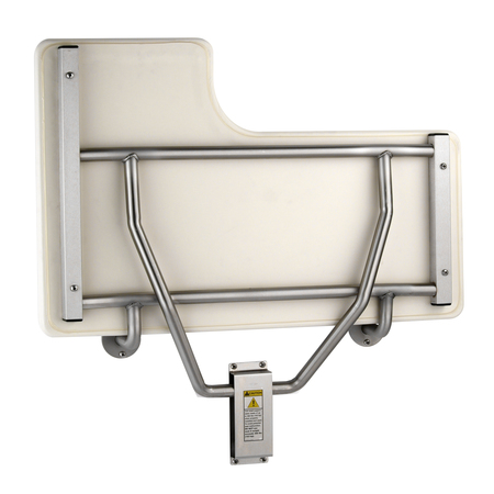 Bobrick 32-7/8" L, Right Hand Seat, Folding Shower Seat, Satin 517