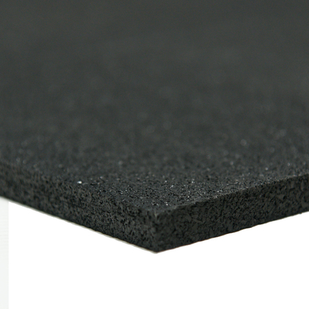 Recycled Rubber - 60A - Rubber Sheets and Rolls - 5mm Thick x 6"" Width x 6"" Length - Black (5 Pack) -  RUBBER-CAL