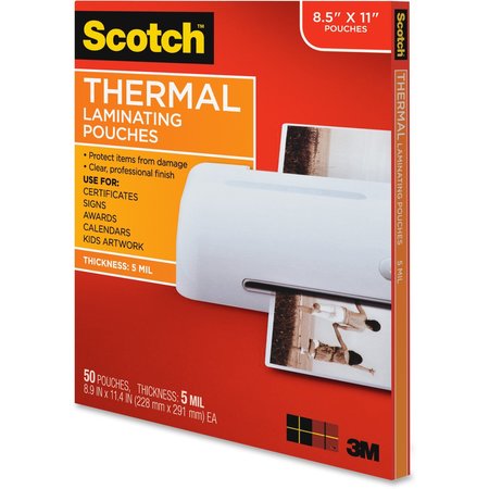 Scotch Thermal Laminating Pouches, Letter S, PK8 TP5854-50