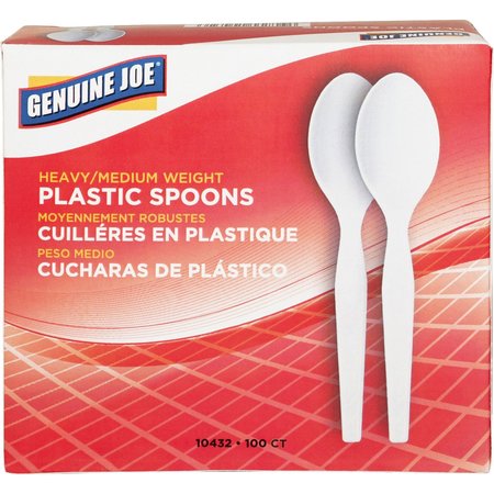 Genuine Joe Heavyweight Disposable Spoons, PK40 GJO10432CT