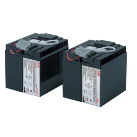 Apc UPS Battery, Mfr. No. SMT2200, SMT3000, SUA5000R5TXFMR, SUA5000RMT5U, 12V DC, 17 Ah RBC55