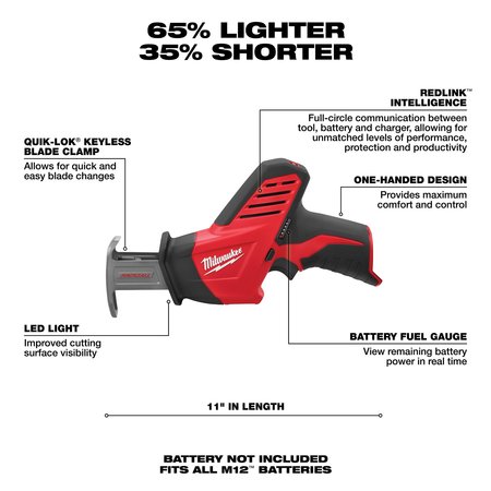 Milwaukee Tool M12 HACKZALL Recip Saw 2420-20