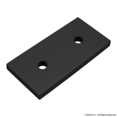 80/20 Black 15 S 3" Double Backing Plate 2437-BLACK
