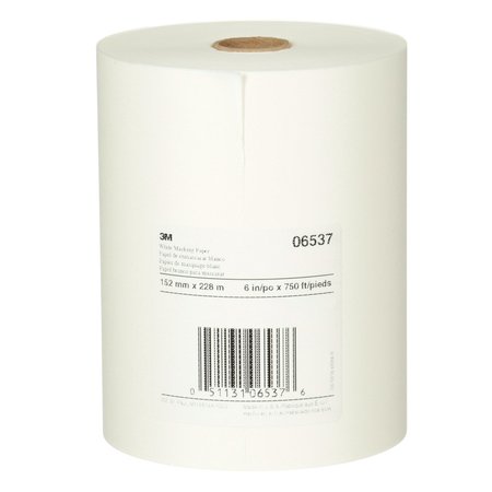 3M White Masking Paper, 06537, 6"x750ft, 6, PK6 06537