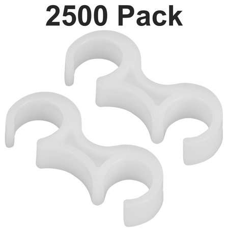 FLASH FURNITURE White Plastic Ganging Clips Set 2500-LE-3-WHITE-GANG-GG