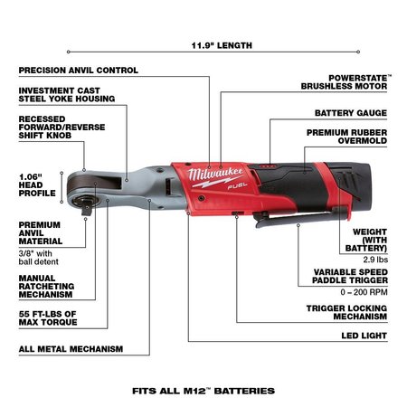 Milwaukee Tool M18, Impact Driver Kit, Drive Size 1/4 in Hex, Includes 5.0 Ah (3) Batteries and (1) Battery Charger 2557-22, 48-11-2420