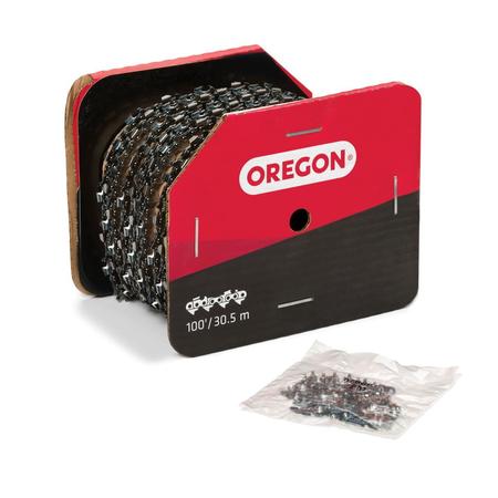 OREGON Chisel Chain, 3/8" Ptich, .058" Gauge, Bulk Chain, 100-Ft. Reel 73LPX100U