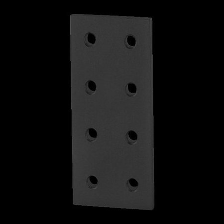 80/20 Black 25 S 8 Hole Joining Plate 25-4165-BLACK