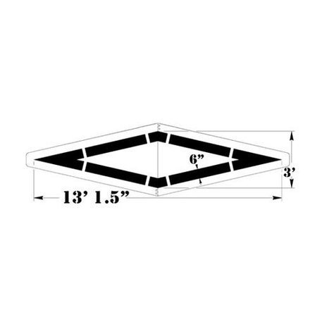 NEWSTRIPE Stencil, Federal Preferencial Lane, 1/8" 10002660