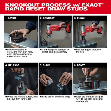 Milwaukee Tool M18 FORCE LOGIC 10 Ton Knockout Tool 1/2" to 4" Kit 2676-23