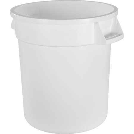 BRONCO 10 gal Round Trash Can, White 84101002