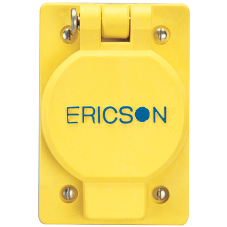 ERICSON Single Flip Lid Male Inlet, w/Fs Coverpl 2705-L20