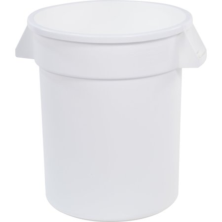 BRONCO 20 gal Round Trash Can, White 84102002