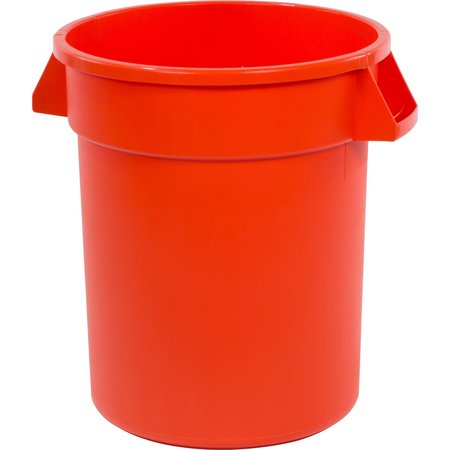 BRONCO 20 gal Round Trash Can, Orange 84102024