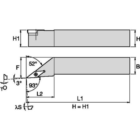 Widia Indexable Toolholder, SVJB,  SVJBL123