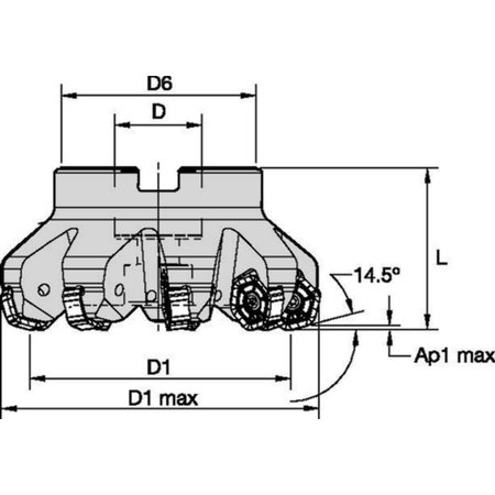 Facemill,M1200 D80 0 Z6