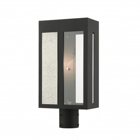 LIVEX LIGHTING Black Outdoor Post Top Lantern, 1 Light 27416-04