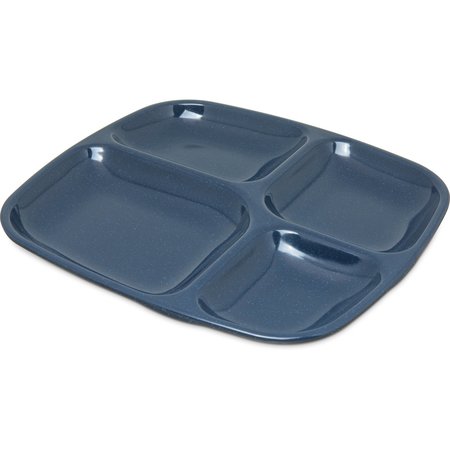 CARLISLE FOODSERVICE Server Tray, 4-Comp, Blue, PK36 4398635