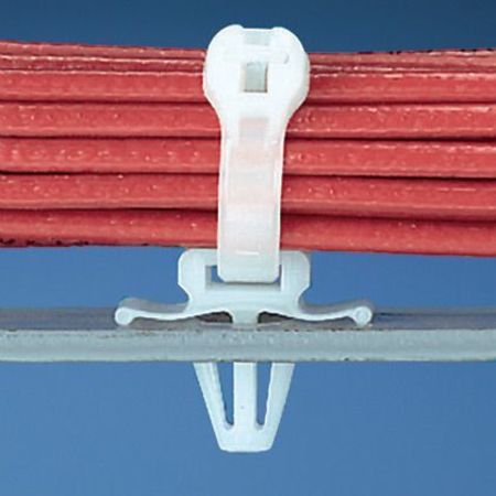 PANDUIT Cable Tie, Mnt, Wingedpsh Mnt, Wr, Bl, PK1000 PWMS-H25-M0