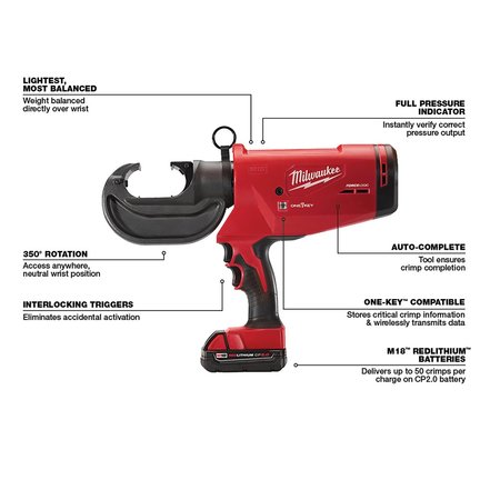 Milwaukee Tool M18 FORCE LOGIC 750 MCM Crimper Kit 2779-22