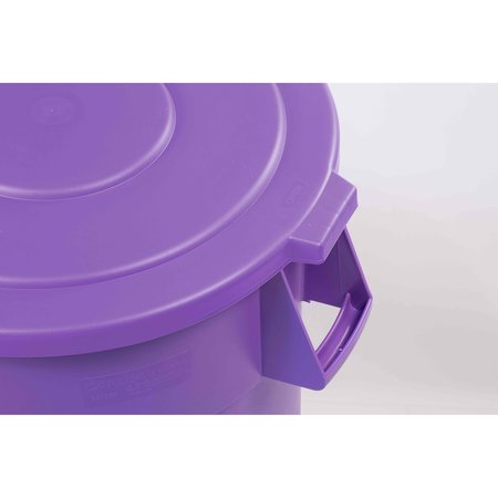 BRONCO 55 Gal Trash Can Lid, Purple 84105689