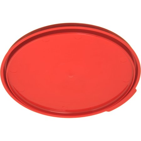 Carlisle Foodservice Round Container Lid, 6-8 qt., Red, PK12 1077205