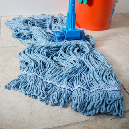 Carlisle Foodservice X-Large Band Mop, Looped-End, Blue, PK12 36946014