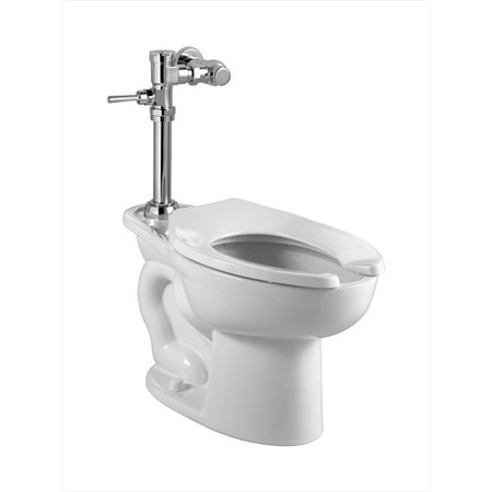 AMERICAN STANDARD Madera Ada-1.6 Man Fv System, 1.6 gpf, Flushometer, Floor Mount, Elongated, White 2857.016.020