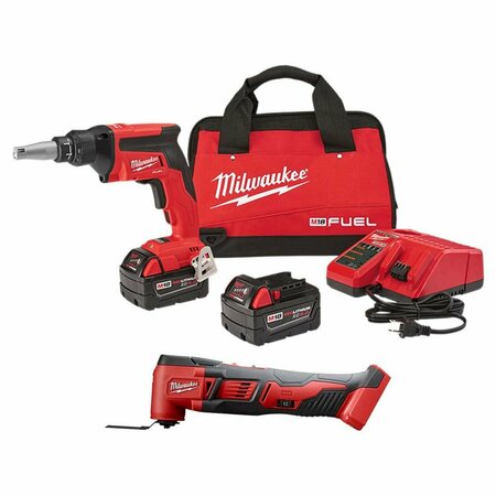 MILWAUKEE TOOL Cordless Drywall Screw Gun, Multi-Tool 2866-22, 2626-20