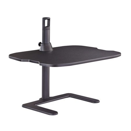 SAFCO Adjustable Desk, 18 in D, 27 in W, 21-1/2 in H, Black, Steel, Aluminum, Medium Density Fiberboard 2180BL