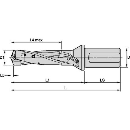 WIDIA Modular Drill, 84.00mm Drill Depth TDMX270R3SL32M