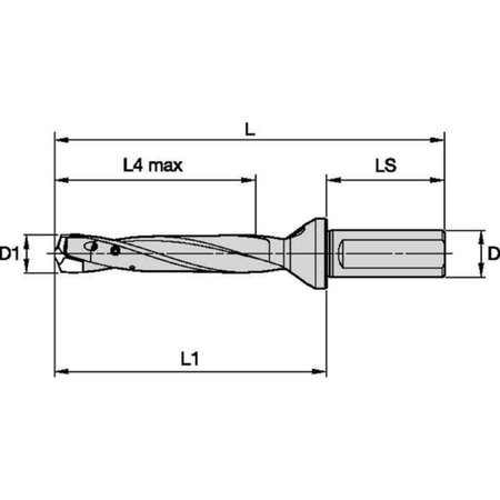 Widia Modular Drill, 110.00mm Drill Depth TDMX210R5SL25M