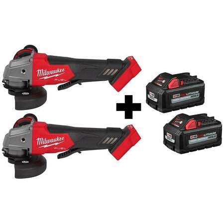 MILWAUKEE TOOL M18 Fuel (2) 4-1/2" Grndr, 6.0 Batry 2880-20, 2880-20, 48-11-1862