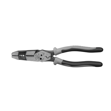Klein Tools 8 in Linemans Plier High Leverage w/ Wire Crimper, Steel J215-8CR