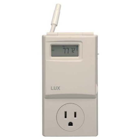 Lux Portable Heating and Cooling Thermostat, Open on Rise, SPST, 120v PSP300