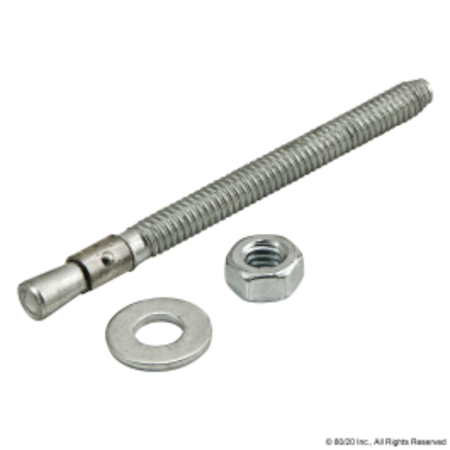 80/20 Wedge Anchor, 3-1/4" L, Steel Zinc Plated 2905
