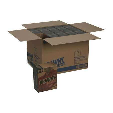 Georgia-Pacific Dry Wipe, Tan, Dispenser Box, Paper, 148 Wipes, 12 1/2 in x 8 in, 20 PK 29222