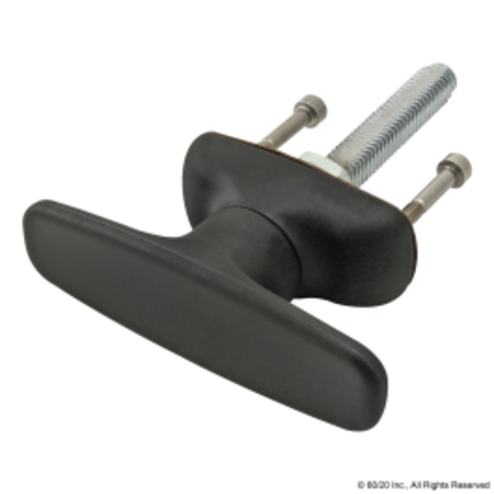 80/20 T-Handle, Clockwise, Black 2923