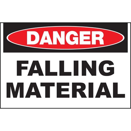 ZING Sign, Danger Falling Material 10x14", AL 2986A