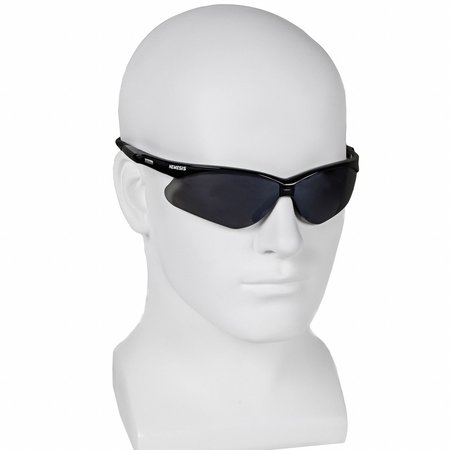 Kleenguard V30 Nemesis Safety Glasses, Mirror Coating, Scratch-Resistant, Black Half Frame, Smoke Lens 25688